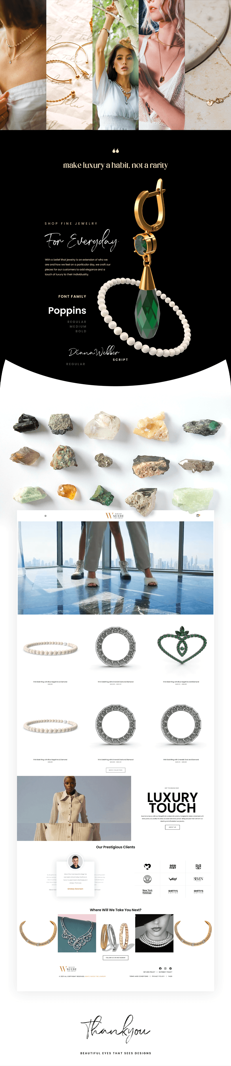 White Suede Fine Jewelry